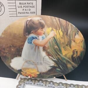 1991 Donald Zolan Flowers for Mother Miniature Plaque Pemberton Oakes Box COA